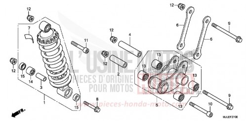 KISSEN, HINTEN NC750SAE de 2014